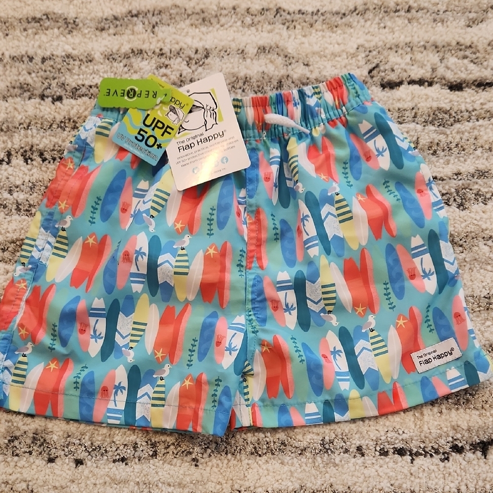 Flap Happy Swim Shorts Size 4 New With Tags